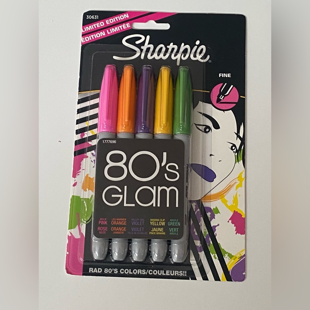 80's Glam Fine Point Markers - Assorted Colors
